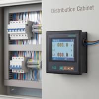 Compteur d'énergie monophasé triphasé classe 0.5 5A avec écran TFT RS485 Modbus-RTU, compteur kWh pour usage domestique et industriel, IoT