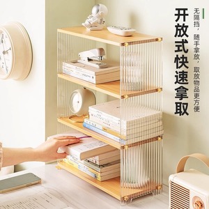 Desktop <b>shelf</b>, small bookshelf, multi-tiered storage <b>rack</b>, cup holder, tiered organizer, storage <b>rack</b>, minimalist office - Product Image 3