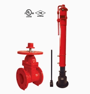 Poste Indicador Vertical/de Pared con Cuerpo de Hierro Fundido, Aprobado por FM, para Válvulas de Compuerta de Agua, Color Rojo, Conexión de Brida, Tamaño de 4 a 12 Pulgadas - Product Image 3