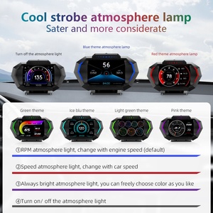 Compteur numérique GPS OBD pour <span class=keywords><strong>voiture</strong></span>, affichage de la vitesse, du régime <span class=keywords><strong>moteur</strong></span>, de la température de l'eau, du turbo, de l'inclinaison, de la force G, outil HUD - Product Image 5