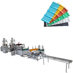 Ultraviolet Light Resistance Heat Insulation PVC Plastic T-Shape Roof Tile plastic corrugated sheet extruder making machine