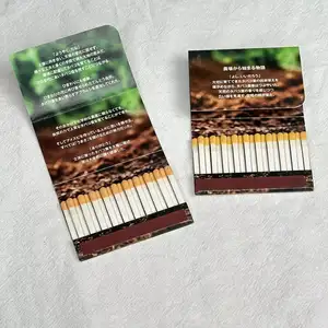 सिगार बॉक्स वाली कस्टम माचिस के लिए माचिस डिज़ाइन मैच पर विभिन्न मैच टिप रंग प्रिंट लोगो