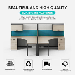 Escritorio de oficina moderno, escritorio de estación de trabajo profesional, muebles de oficina modernos, estación de trabajo para 4 personas - Product Image 2