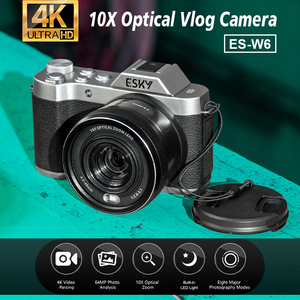 Vente en gros 10x caméra à zoom optique caméra vlog alimentée par batterie 4k caméras à boîtier vintage numérique avec lumière intégrée wifi - Product Image 2