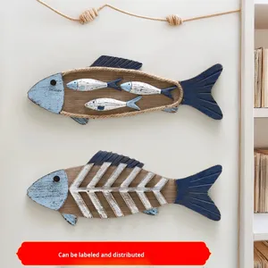 TP TP-35037 - Colgante Decorativo de Madera con Forma de Pez, Estilo Mediterráneo, para Decoración de Paredes de Restaurantes, Bares y Cafeterías - Product Image 2