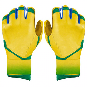 High Quality Long Cuff Lightweight Cowhide Leather Baseball Batting Gloves Hand Protection Softball Batting Gloves for Training - Product Image 1