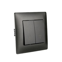 Interrupteur mural à bouton-poussoir 10A 2 gangs 1 voie, norme UE, pour commande de rideaux électriques domestiques, avec ressort, en matériau PC, certifié CE