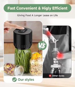 Wholesale <strong>Kitchen</strong> Tools Automatic <strong>Kit</strong> Food Storage Regular Mouth Jar Lids Electric Jar Vacuum Sealing Machine - Product Image 4
