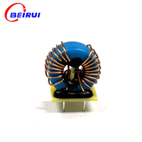 Mini filtre toroïdal DIP à mode commun, avec noyau en ferrite isolé bleu, à montage vertical traversant, filtre EMI pour onduleur solaire photovoltaïque