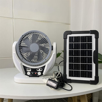 Ventilateur solaire sans fil de 6 pouces, léger, pliable, mini ventilateur de voyage pour la randonnée, le camping, la terrasse