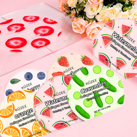 Masque facial hydratant en feuille de soin de la peau au collagène de fruits coloré, biologique, végétalien, en marque propre