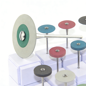 Mola Diamantata Impregnata di Gomma, Testa Lucidante Gialla a Grana Extra Fine e Frese di Precisione per Uso in Laboratorio Odontotecnico - Product Image 1