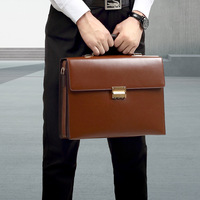 Mallette en cuir véritable pour hommes avec sangle de verrouillage par mot de passe Sac à main de bureau de grande capacité pour ordinateur portable et documents Sac de luxe