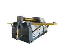 Machine à cintrer les tôles à 4 rouleaux CNC automatique W12-25X2500, contrôlée par PLC, 15 kW, en acier inoxydable, avec moteur hydraulique