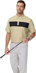 Camisas Formales de Manga Corta para Hombre, 100% Poliéster, Secado Rápido, Absorción de Humedad, Tela de Punto con Serigrafía, Ropa de Golf - Product Image 3