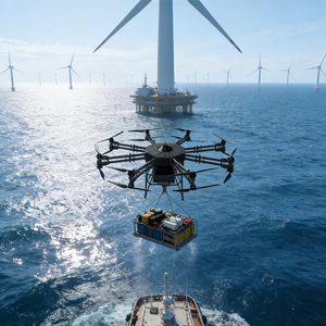 Dron de Carga Pesada GT300, Capacidad de Carga Útil de 300 kg, 60 Minutos de Vuelo Estacionario, Resistencia a Vientos Fuertes Nivel 6, Transporte Logístico, Operación Industrial, 4K UHD - Product Image 2