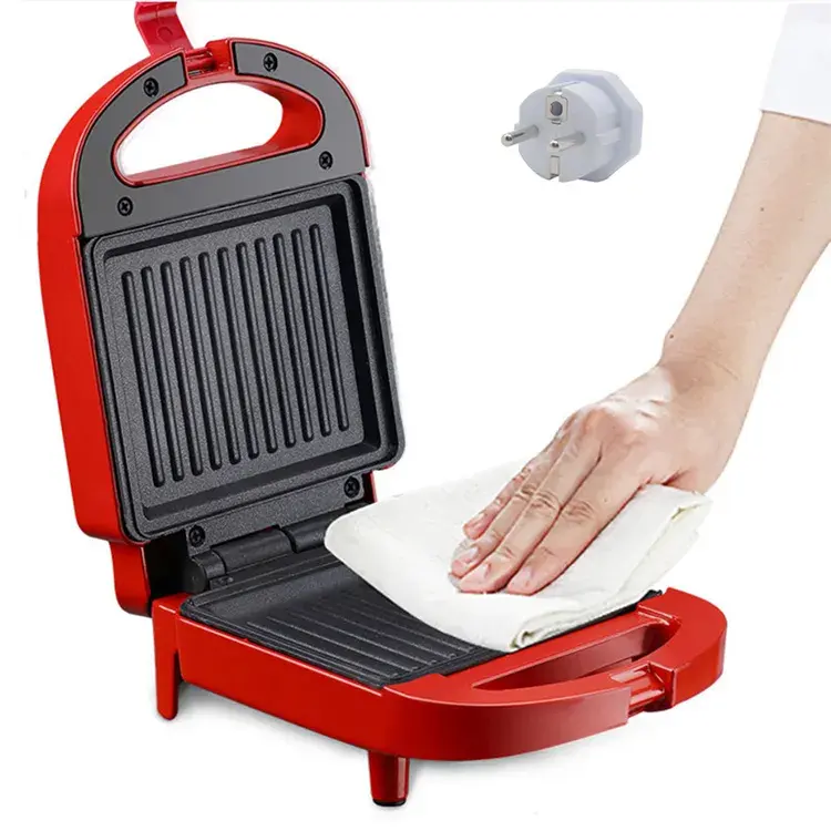 Grille-pain électrique multifonction Gaufrier carré portable 220v pour usage domestique Machine à sandwich