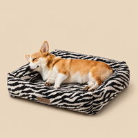 Vente en gros de lits pour chiens et chats de luxe personnalisés, en forme de grotte, en polaire bouclée, avec mousse orthopédique, amovibles, lavables, pour toutes les saisons, pour chiens de grande et petite taille