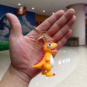 Nueva venta al por mayor dinosaurio muñeca llavero gota bolsa de plástico coche colgante bolsa dibujos animados colgante llavero - Product Image 6