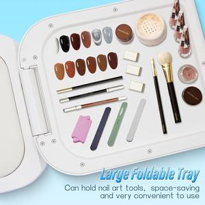 Luz LED UV para uñas de gel de 180W, lámpara de uñas LED UV <span class=keywords><strong>Mega</strong></span> Gel con cable con 5 temporizadores, lámpara profesional para curar uñas con reposabrazos para uñas - Product Image 3