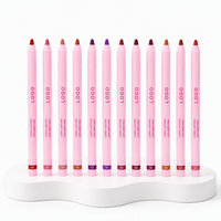 Crayon à lèvres rétractable personnalisé, marque privée, longue tenue, mat, waterproof, crayon à lèvres rose crème longue tenue
