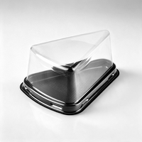 Boîte d'emballage mini en plastique PET transparent pour cheesecake, boîte jetable pour une seule tranche de gâteau de boulangerie