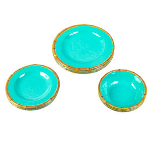 ชุดอาหารเมลามีนยอดนิยมปี <span class=keywords><strong>2021</strong></span> จากสหรัฐอเมริกา พร้อมขอบไม้ไผ่ - Product Image 5