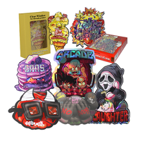 Boîtes de rangement en carton personnalisées en gros pour produits en papier, sachets à bonbons 3.5G 7G 14G 28G, pochettes à fermeture éclair, gaufrage, pour appareil photo