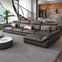 Sofá Modular en Forma de L de Diseño Moderno y Lujoso, Muebles para el Hogar, Sala de Estar, Sofá Seccional de Tela de Microfibra