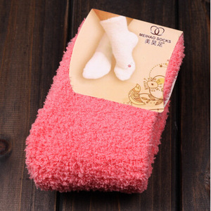 HeHe Kaus Kaki Sandal Lembut Super Hangat Wanita Kaus Kaki Crew Microfiber Berbulu Halus Kasual Rumah Tidur Kaus Kaki Nyaman Kabur - Product Image 5