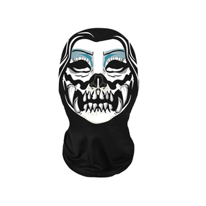 Skull Digital Print Face Mask Breathable Mesh Halloween Party Headgear Adult Size - Product Image 1