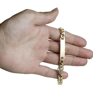 Lanli — bijoux plaqué or 18K, en argent Sterling 925, plaque <span class=keywords><strong>avec</strong></span> nom gravé sur mesure, <span class=keywords><strong>Bracelet</strong></span> pour hommes, femmes et bébé, cadeau d'anniversaire, tendance - Product Image 5