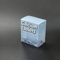 Boîtes de comprimés de calcium en plastique transparent les plus vendues, pliables en PET, emballage d'affichage pour compléments alimentaires