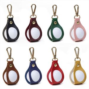 Hollow-Out Golf Ball <b>Bag</b> PU Leather Single Small Ball Pouch Outdoor Waist-mounted Golf Ball Case for Golfer - Product Image 3