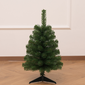 New Arrival Flat-Tip Solid PVC <b>Tabletop</b> Christmas <b>Tree</b> with Plastic Base, Xmas Decoration for Living Room & Bedroom - Product Image 2