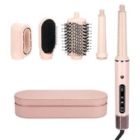 Sèche-cheveux 5 en 1 multi-styler avec technologie ionique négative pour un coiffage lisse, brosse sèche-cheveux à double tension