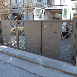 Puertas de Aluminio de Alta Calidad Personalizadas, Exquisitas Puertas de Hierro Forjado en Varios Estilos para Exteriores, Puertas <span class=keywords><strong>Correderas</strong></span> de Aluminio para Entrada de Vehículos - Product Image 5