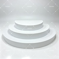 Plateforme de scène de mariage ronde à 3 niveaux MUWEI, support de présentation circulaire blanc pour événements, cérémonies et décorations de fête en métal