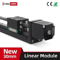 Actionneur linéaire miniature UMOT 30 mm de largeur, moteur Nema 11, rail de guidage linéaire miniature pour imprimante à plat LED