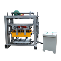 KAIDONG Machine à Briques Semi-Automatique QT4-40 pour Petits Projets Rentables avec Moteur et Roulement, Pavoir Manuel