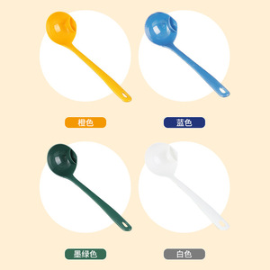 Cuchara separadora de aceite con mango largo, escurridor de aceite de cocina, color sólido, apto para lavavajillas, para separar el aceite de la sopa y el caldo. - Product Image 1