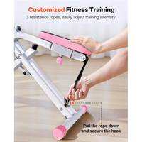 Banc d'exercices pliable pour entraînement de force en intérieur, machine abdominale pour exercices de fitness et de cyclisme