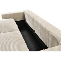 Canapé-lit trois places en velours au design européen avec rangement, convertible, en mousse, durable, pour salon, appartement, hôtel