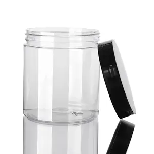 Recipientes de plástico transparente, 8oz, recipientes para armazenamento de alimentos domésticos e de bens secos, sem bpa