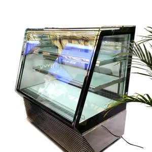 Mensola angolare in vetro temperato da banco per attrezzatura frigorifero per supermercato commerciale
