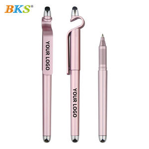 Innovativer BKS <span class=keywords><strong>3</strong></span>-in-1 Gelstift Stylus-Spitze Handyständer 0,5mm Strichbreite Schwarze Tinte Kunststoff Individuelles Logo Büro Schule Verwendung China - Product Image 4