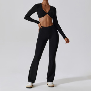 OEM Fitness traspirante da donna abbigliamento sportivo ad asciugatura rapida per la corsa in bicicletta e Yoga con Logo anteriore di Design nudo <span class=keywords><strong>Sexy</strong></span> - Product Image 5