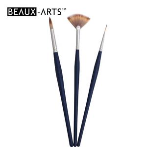 Comodo tocco triangolo manico in legno pennello acrilico con mangusta sintetica capelli - Product Image 2