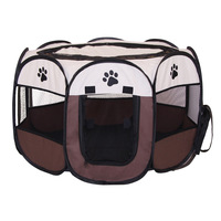 Portable Pliant Pet Tente Octogonale Cage Pour Chat Tente Parc Chiot Chenil Opération Facile Clôture En Plein Air Grands Chiens Maison