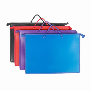 Organizador de viaje, libro, bolsa de almacenamiento de cuero portátil de gran capacidad, diseño Simple para papeles de prueba, libros de información de exposición - Product Image 5